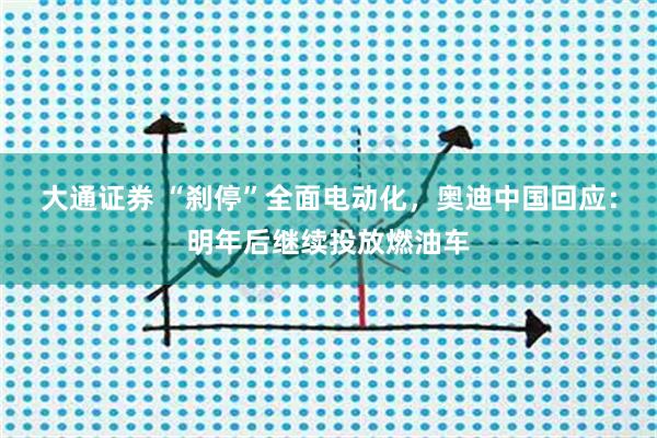 大通证券 “刹停”全面电动化，奥迪中国回应：明年后继续投放燃油车