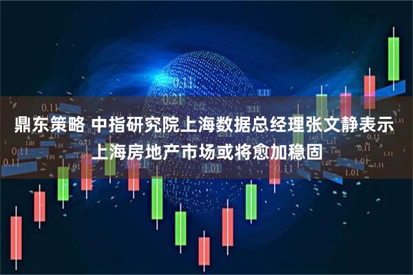 鼎东策略 中指研究院上海数据总经理张文静表示 上海房地产市场或将愈加稳固